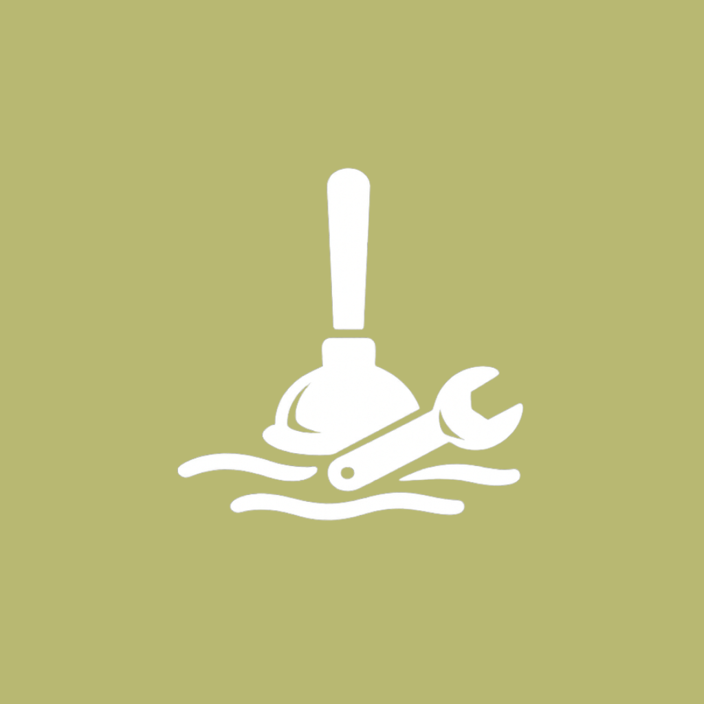 Drain unblocking and overflow response icon