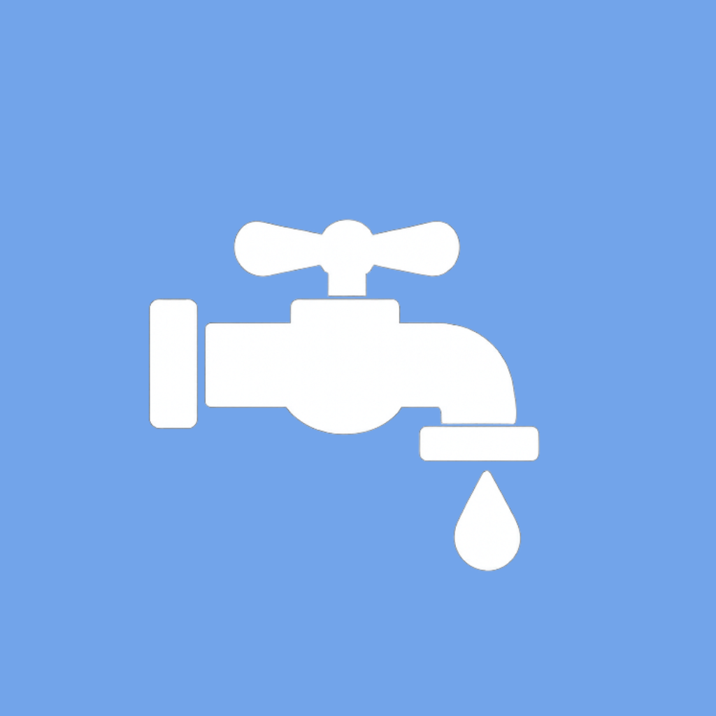 Leaks, taps and shower repairs icon