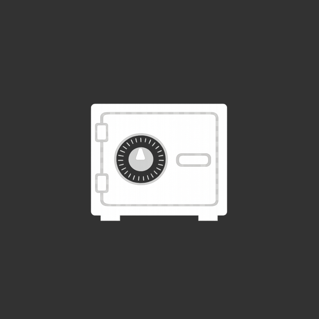 Safes and deposit box opening icon